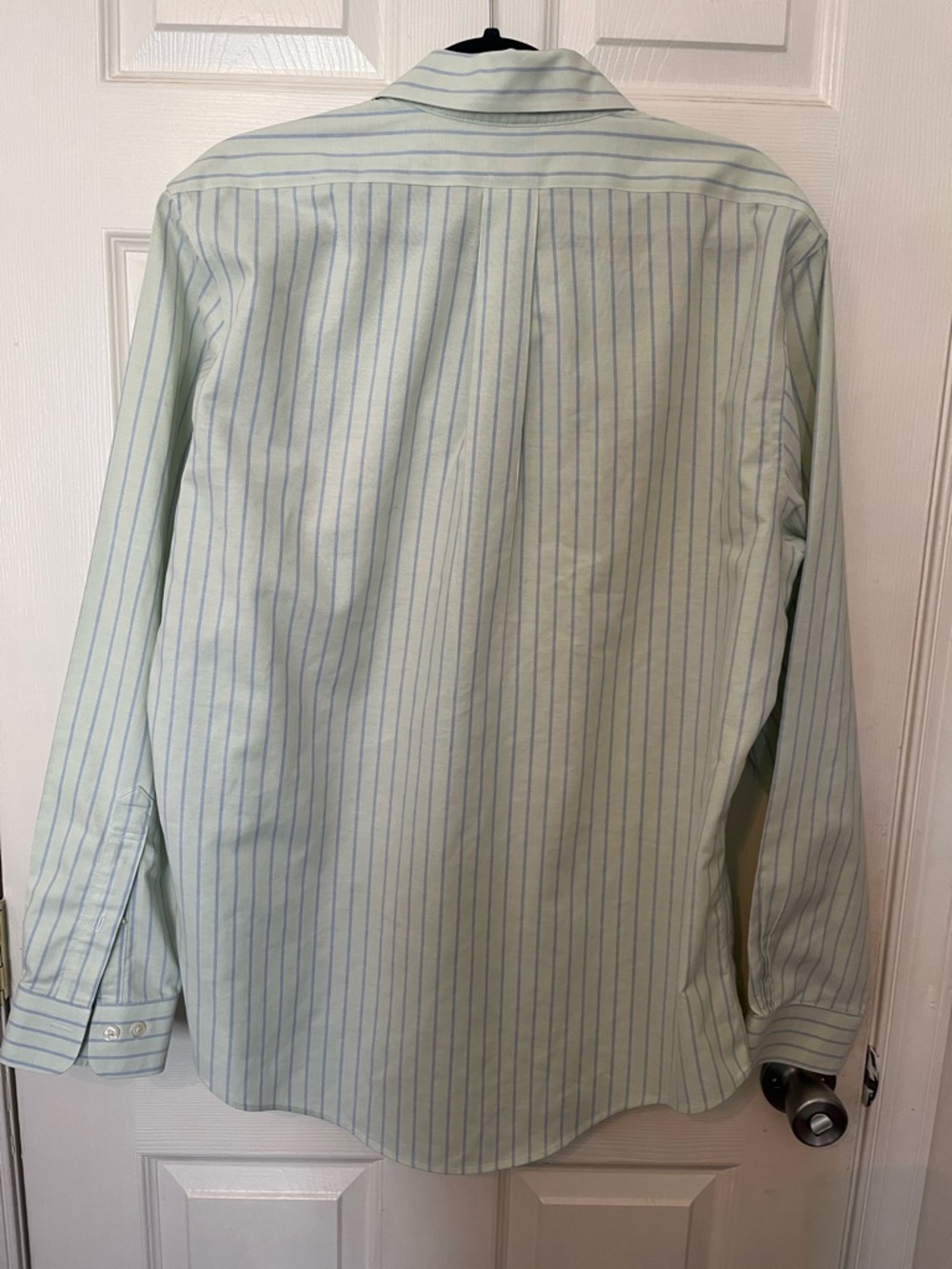 Brooks Brothers Large Mint Green and Light Blue Striped Dress Shirt Old Money - Picture 4 of 5